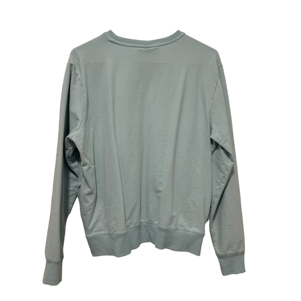 FILA Sweater Women’s Size M Blue Long Sleeve Pockets Crew Neck - Picture 2 of 3